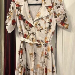 British Tea time midi dress